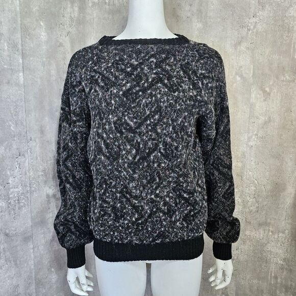 Vintage 90s Kennington Size‎ S Fuzzy Wool Blend Sweater Pullover - Picture 1 of 8